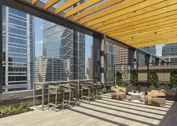 A wooden patio 